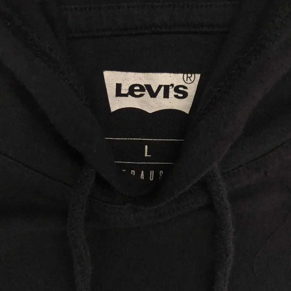 Levis Casual Long Sleeve Hoodie Mens Size Large L Black